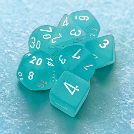 Frosted Teal/White, 7-Die Set