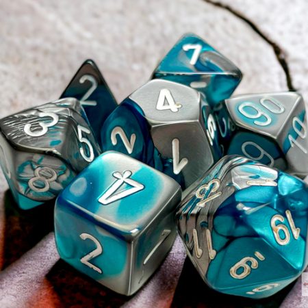 Gemini, Steel-Teal/White, 7-Die Set