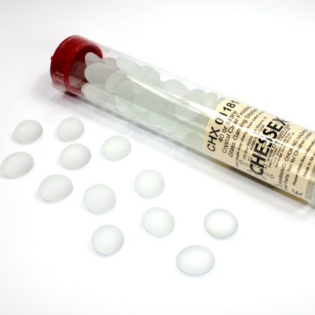 Frosted Crystal Clear, Glass Stones Tube