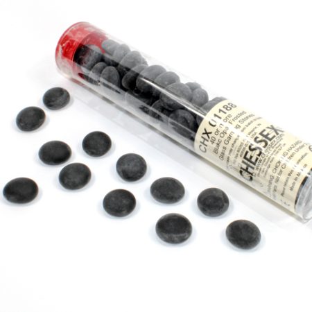 Frosted Opal Black, Glass Stones Tube