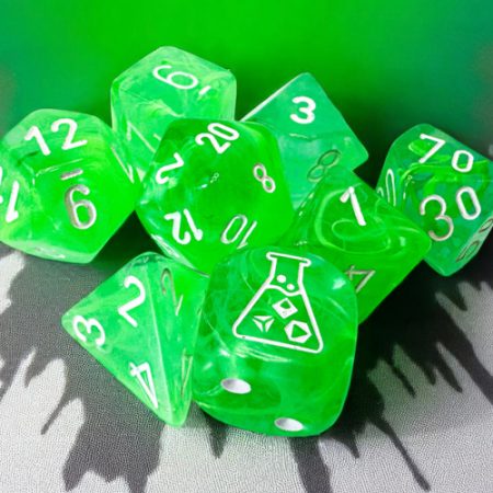 Nebula Gelatinous/White, 7-Dice Set (with bonus die)